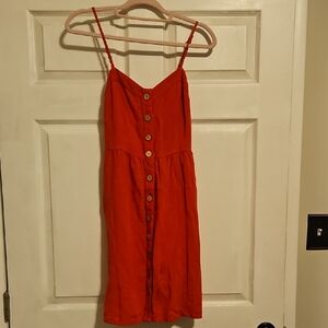Red Button-Down Sundress